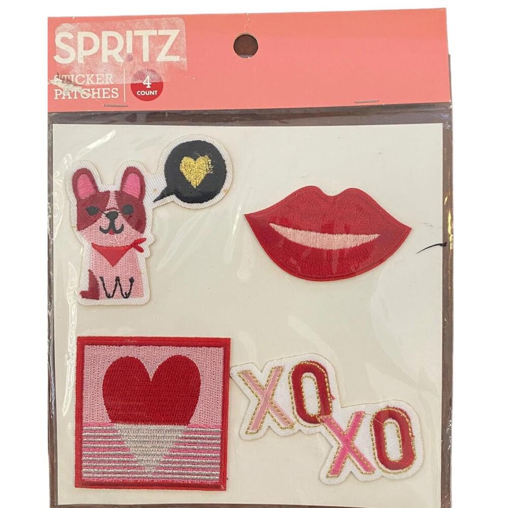 Target Spritz Valentine's Day Embroidered Sticker Patches (4 Count)